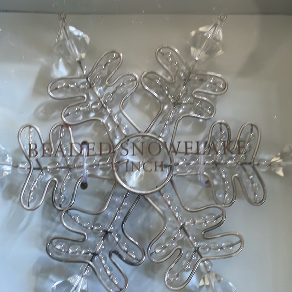 NWT!!! Restoration Hardware Clear Beaded Snowflake - Picture 2 of 5